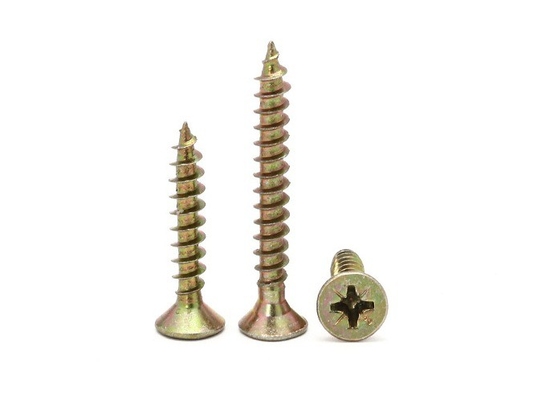 Yellow Zinc Plated Self Tapping Chipboard Screw C1022 for M3.5 M4.2 M5.5