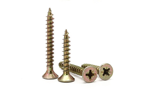 Yellow Zinc Plated Self Tapping Chipboard Screw C1022 for M3.5 M4.2 M5.5