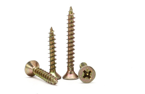 Yellow Zinc Plated Self Tapping Chipboard Screw C1022 for M3.5 M4.2 M5.5