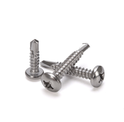 Steel INCH Measurement System Stainless Steel Phillips Button Head Self Drilling Screw by Oukailuo with ZINC PLATED Finish