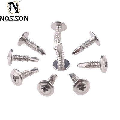 ST4.2 Metric Measurement System Carbon Steel Dacromet Hex Head Self Drilling Screw With Flange for Industrial Strength