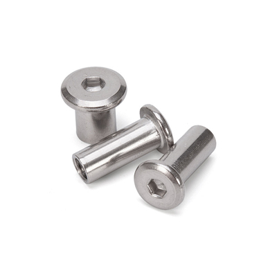 Metric Measurement System 304 Stainless Steel Flat Head Sleeve Nut with Allen Key Head Insert Thread Nut Sample Instock