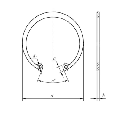 Water Treatment Approved Circlip Retaining Ring for Bearing Standard DIN Size M3M4M5M6M8M10M12M14M16M240M18M20M22M24M27 OEM