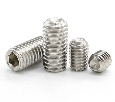 Brass Thread Grub Screws Flat Point Hexagon Socket Set Screws M3 M4 M5 M6 M8 M10 M12 DIN Standard for Mechanical Thread