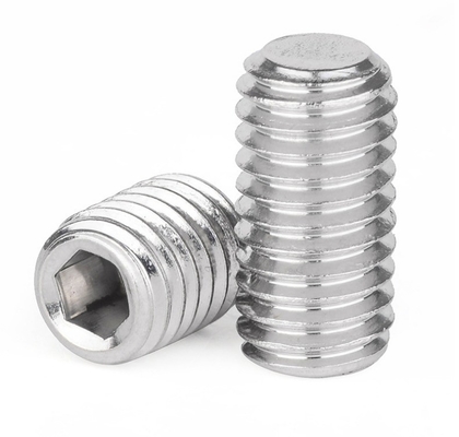 Brass Thread Grub Screws Flat Point Hexagon Socket Set Screws M3 M4 M5 M6 M8 M10 M12 DIN Standard for Mechanical Thread