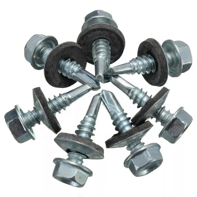 Building Roofing Screw ST5.5 Galvanised Metal Hexagon Head Tek Wood Stainless Steel Hex Self Drilling Screw with EPDM Washer