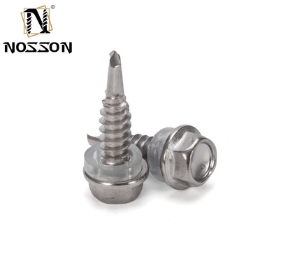 5/16 M8 Galvanised Hex Head Self Drilling Roofing Screws Metric Stainless Steel Tek Screws With Rubber Washer For Roofing