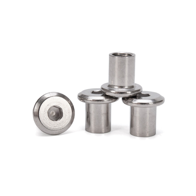 Metric ZINC PLATED M12 M6 M8 Hex Socket Flat Head Connection Lock Furniture Cap Splint Barrel Nut with Hex Key and Bolt