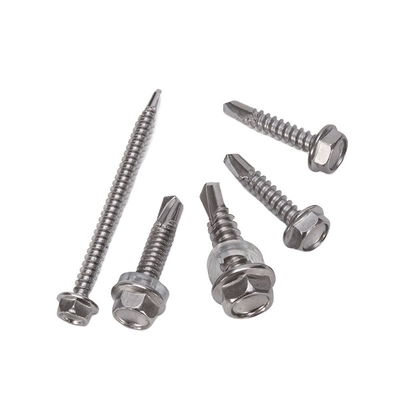 Stainless Steel Galvanised Hex Head Self Drilling Roofing Screws With Rubber Washer ST3.9 ST4.2 ST4.8 ST5.5 ST6.3 For Roof