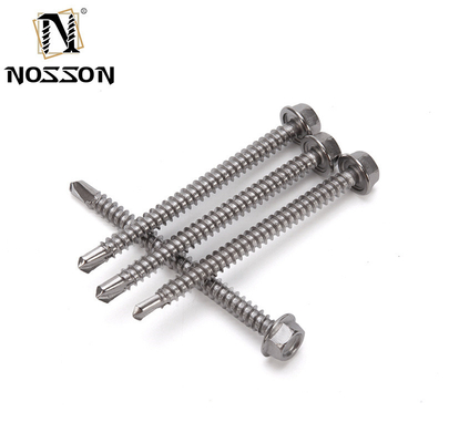 Stainless Steel Galvanised Hex Head Self Drilling Roofing Screws With Rubber Washer ST3.9 ST4.2 ST4.8 ST5.5 ST6.3 For Roof