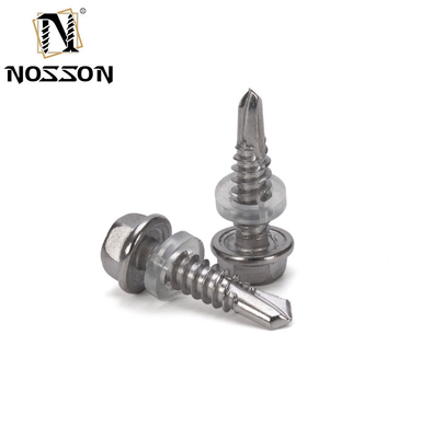 Stainless Steel Galvanised Hex Head Self Drilling Roofing Screws With Rubber Washer ST3.9 ST4.2 ST4.8 ST5.5 ST6.3 For Roof