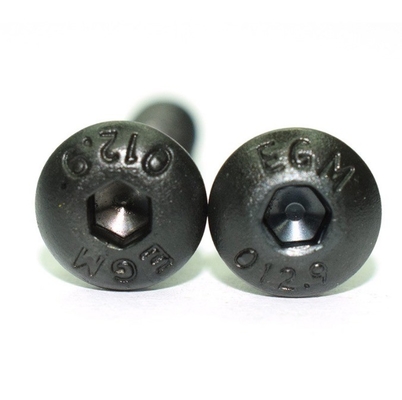 ISO Standard Pan Head 1/4-20*1/2 inch Grade 12.9 Black Hexagon Socket Screw with Full Thread and Hexagon Drive