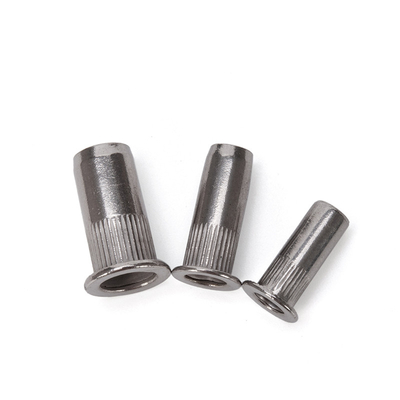 Grade DIN Standard Open End Knurled Body Insert Rivet Nut M3 M4 M5 M6 M8 M10 M12 SS304 Stainless Steel A2-70 Zinc Plated