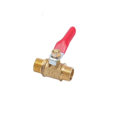 Water Supply 180 Degree Operation Handle Round Pipe Brass Ball Valve Shut Off Valve Switch with 6mm Hose Barb Connector