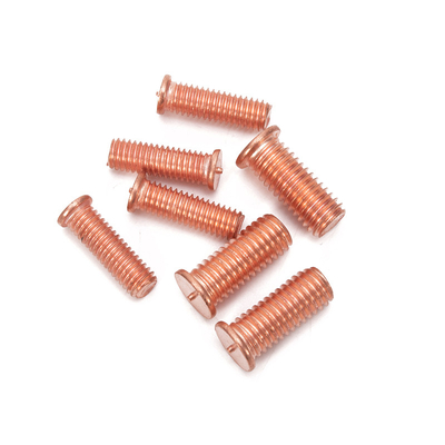 Bright Finish Uncoated Capacitor Discharge External Thread Steel Copper Plated Weld Stud M6 M8 M10 ISO13918 for Aluminium