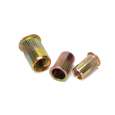 Water Treatment Custom Hardware Rivet Nut Hollow Zinc Plating-coloring Lock Nuts Insert Blind Nuts DIN Standard with 304 Stainless Steel