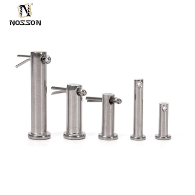 304 316 Stainless Steel Flat Cylindrical Round Head Dowel Clevis Cam Lock Shear Pin Shaft with Hole Positioning B-Type Pins