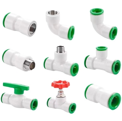 Customizable Size PPR Water Pipe Quick Connector with Round Head Equal Size Casting Technics OEM ODM Supported