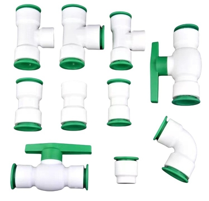 Customizable Size PPR Water Pipe Quick Connector with Round Head Equal Size Casting Technics OEM ODM Supported