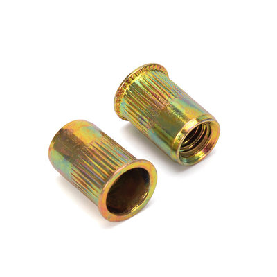 Metric Zinc Yellow-Chromate Plated Steel Insert Nuts for Easy Assembly DIN Standard Reduced Countersunk Head Rivet Nuts