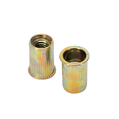 Metric Zinc Yellow-Chromate Plated Steel Insert Nuts for Easy Assembly DIN Standard Reduced Countersunk Head Rivet Nuts