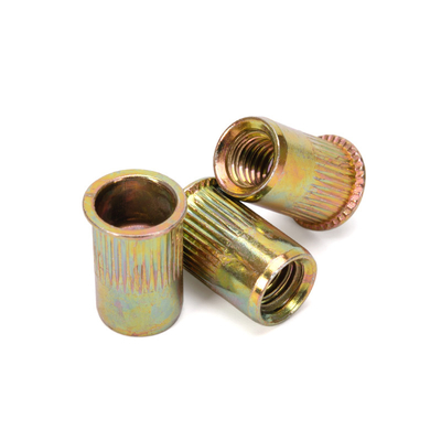 Metric Zinc Yellow-Chromate Plated Steel Insert Nuts for Easy Assembly DIN Standard Reduced Countersunk Head Rivet Nuts