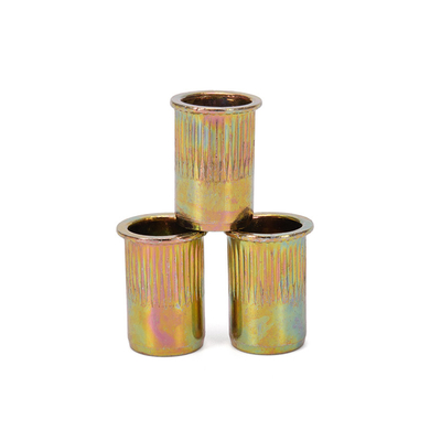Metric Zinc Yellow-Chromate Plated Steel Insert Nuts for Easy Assembly DIN Standard Reduced Countersunk Head Rivet Nuts
