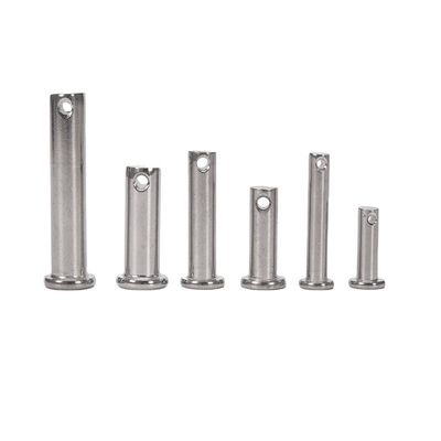 Stainless Steel Flat Head Safety Lock Clevis Pins With Hole and Steam Oxide Nitride Finish for Extreme Heat Environments