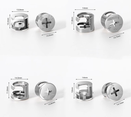 Smooth Furniture Assembly Zinc Alloy 10 Connectors Plug Mini Fix Cabinet Connector Cam Lock for Quick and Easy Assembly