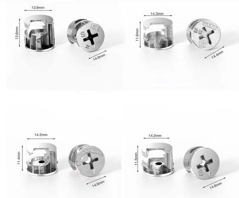 Sturdy Construction Furniture Connector Fitting Zinc Alloy Cam Lock with Bolt and 10 Connectors Plug