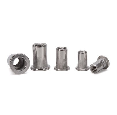 Metric Measurement System Zinc Plated Stainless Steel Customized Flat Round Head Self Clinching Rivet Nut for Healthcare