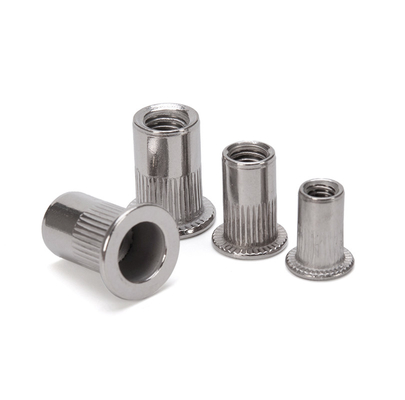 Metric Measurement System Zinc Plated Stainless Steel Customized Flat Round Head Self Clinching Rivet Nut for Healthcare