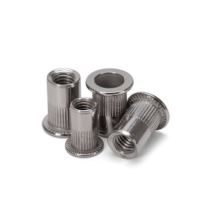 Metric Measurement System Zinc Plated Stainless Steel Customized Flat Round Head Self Clinching Rivet Nut for Healthcare