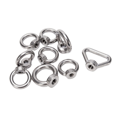 M16 Triangle Shape Fine Thread Eye Nut 304 Stainless Steel Lifting Ring for Metric Measurement System Grade A2-80