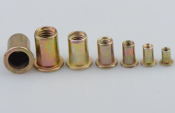 17*10*2.3 Titanium Cross Border Carbon Steel Color Plated Zinc Vertical Grain Flat Head Rivet Nut Combination Set 150pcs