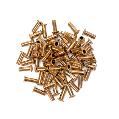 Aluminium JIS Standard Flat Brass Hollow Rivet with Steel Material and Customizable Design