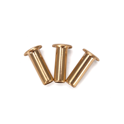 Custom Bright Finish Brass Semi Tubular Metal Rivet with Stainless Steel Aluminum and Copper Material