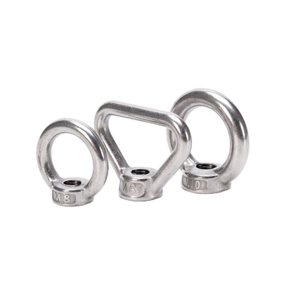 Coarse Thread M10 M12 SS316 304 Triangle Bow Nut Round Ring Lifting Eye Nut For Rope Fitting Carbon Steel Professional