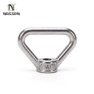Coarse Thread M10 M12 SS316 304 Triangle Bow Nut Round Ring Lifting Eye Nut For Rope Fitting Carbon Steel Professional