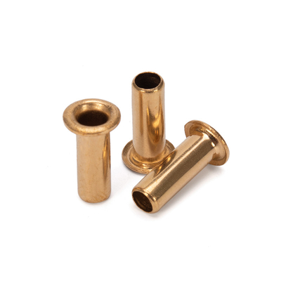 JIS Standard Brass Custom Copper Aluminum Hollow Tubular Rivet Uncoated Finish for Industrial Applications