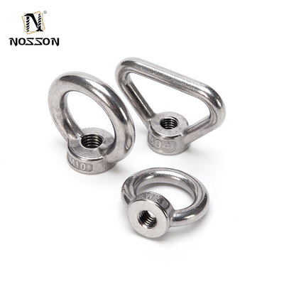 Coarse Thread M10 M12 SS316 304 Triangle Bow Nut Round Ring Lifting Eye Nut For Rope Fitting Carbon Steel Professional