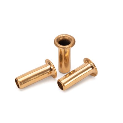 JIS Standard Brass Custom Copper Aluminum Hollow Tubular Rivet Uncoated Finish for Industrial Applications