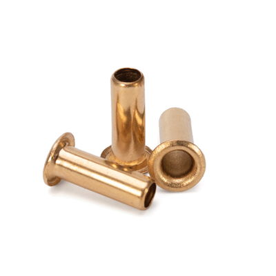 JIS Standard Brass Custom Copper Aluminum Hollow Tubular Rivet Uncoated Finish for Industrial Applications