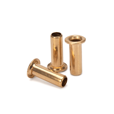JIS Standard Brass Custom Copper Aluminum Hollow Tubular Rivet Uncoated Finish for Industrial Applications