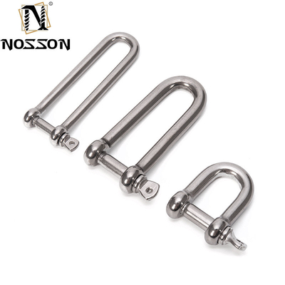 Metric Measurement D Shackle Stainless Steel and Pin Type with Screw Collar Pin High Polished Surface 316 DEE SHACKLES