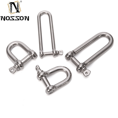 Metric Measurement D Shackle Stainless Steel and Pin Type with Screw Collar Pin High Polished Surface 316 DEE SHACKLES