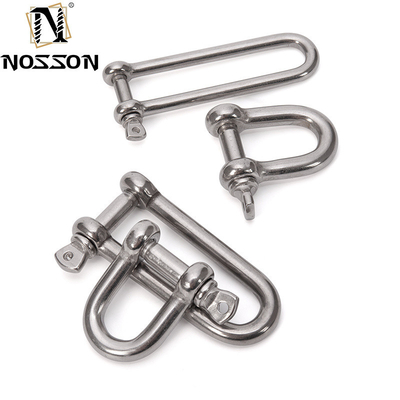 Metric Measurement D Shackle Stainless Steel and Pin Type with Screw Collar Pin High Polished Surface 316 DEE SHACKLES