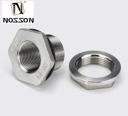 Customized Support 150lb Stainless Steel 304 Water Tank Bulkhead Fitting Weldless Type with NPT Thread and Casting Design