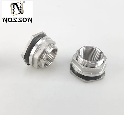 Customized Support 150lb Stainless Steel 304 Water Tank Bulkhead Fitting Weldless Type with NPT Thread and Casting Design