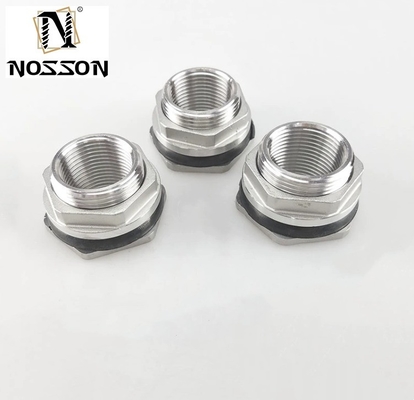 Stainless Steel SS304 Casting Bulkhead Tank Fitting with Nipple Connector Type 3/4&quot; Female and Long-lasting Solution